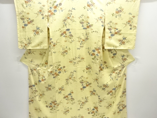 JAPANESE KIMONO / KOMON / FLORAL PLANTS